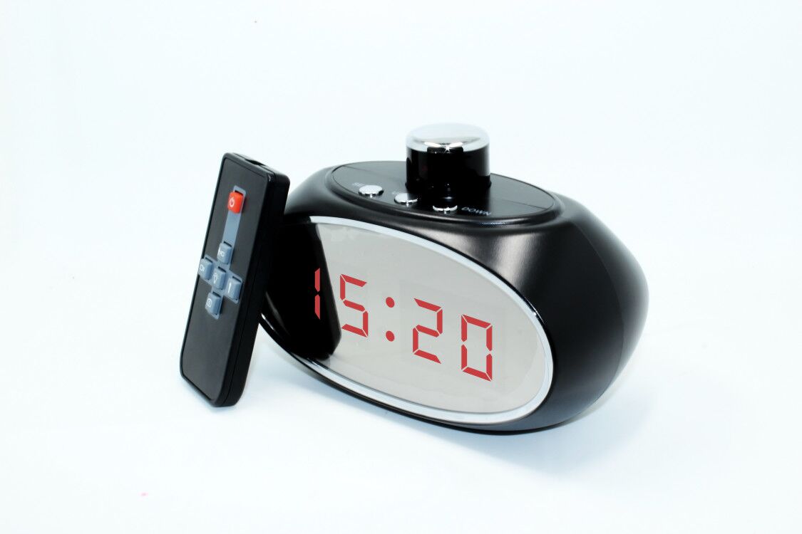 LED Clock Camera HD Video Recorder 330º Horizontal Pan Motion Detection and Sound