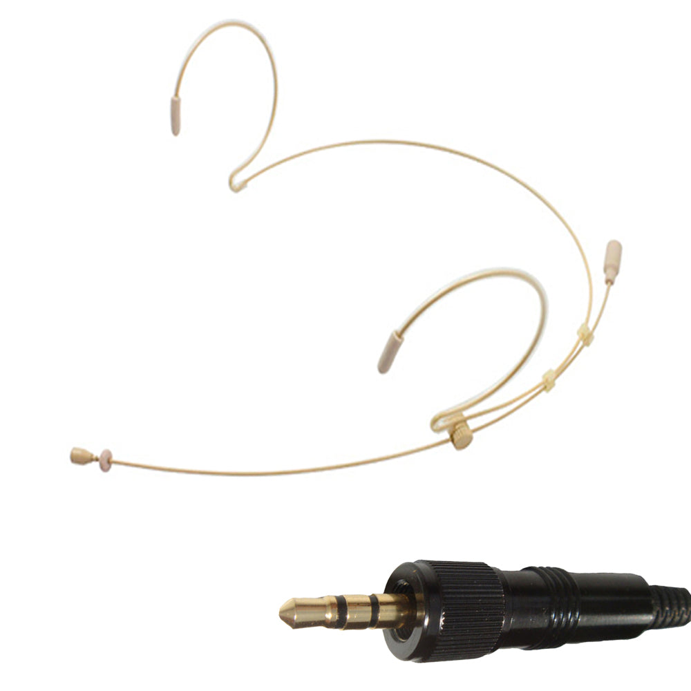 Double Ear Hook Microphone for Sony Body Pack Transmitter UTX WRT UWP with 3.5mm Jack or 4 Pin Hirose
