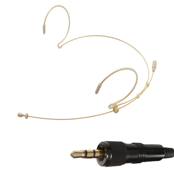 Double Ear Hook Microphone for Sony Body Pack Transmitter UTX WRT UWP with 3.5mm Jack or 4 Pin Hirose