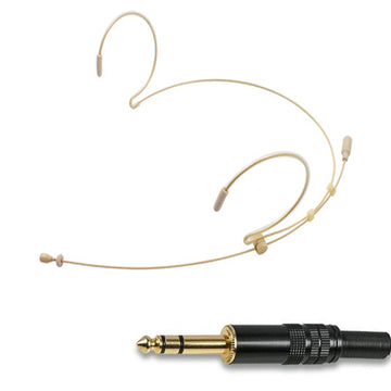 Double Ear Hook Microphone for Line 6 Body Pack Transmitter 4 Pin Mini XLR & 6.35mm Jack