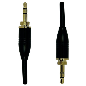 3.5mm Screw Locking Stereo Jack Plug - 7.9mm Male Thread For Microphone & Headset