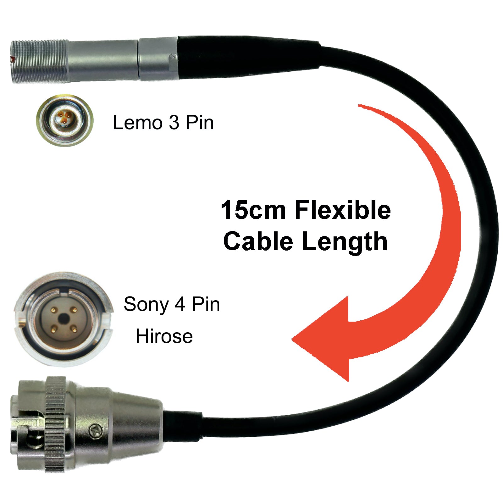 Microphone Adapter to Convert Shure DH5 Headset with Lemo 3 or 4 pin mini XLR Connector