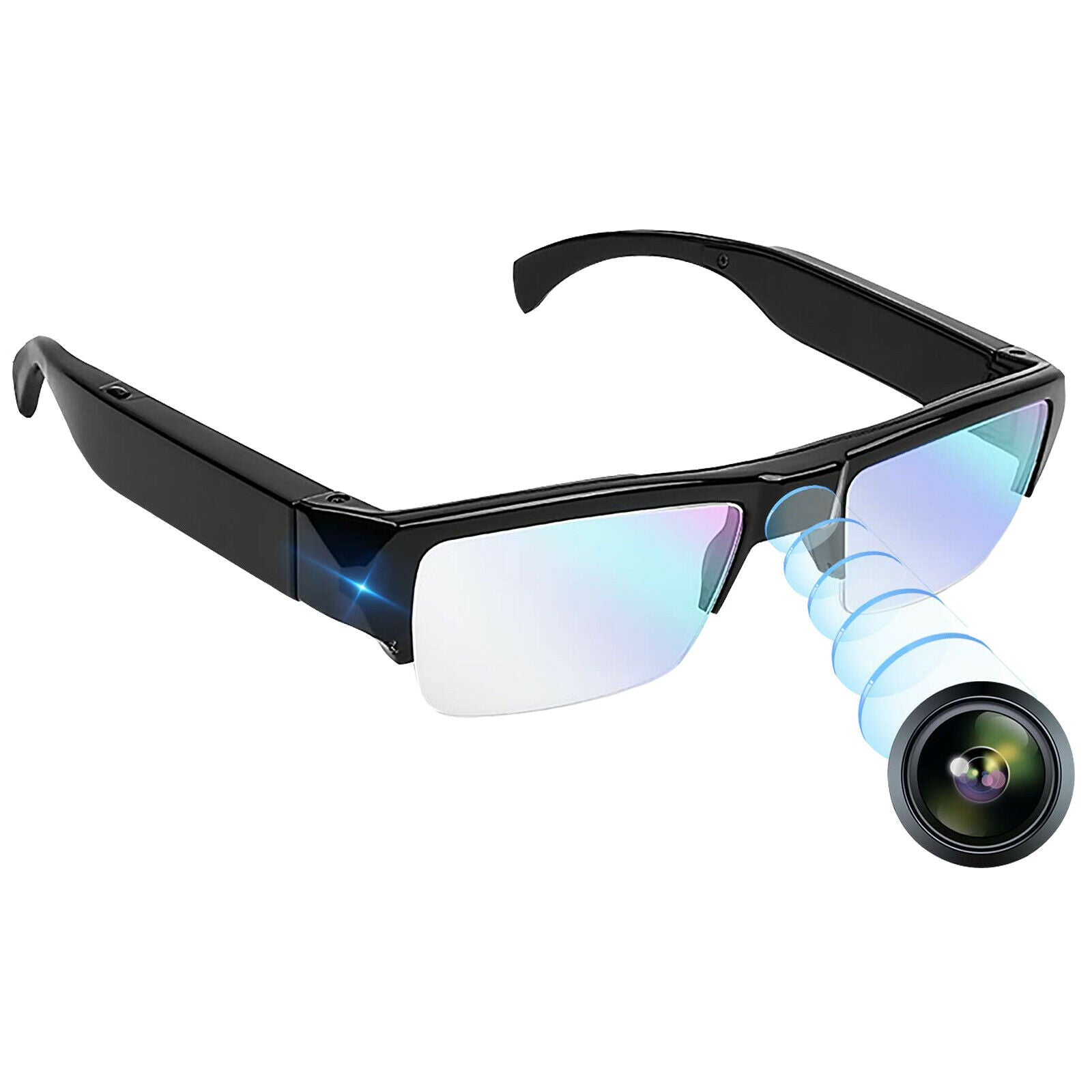 5MP Video Camera Glasses 1080p FHD Video Recorder with Sound & Take Photos