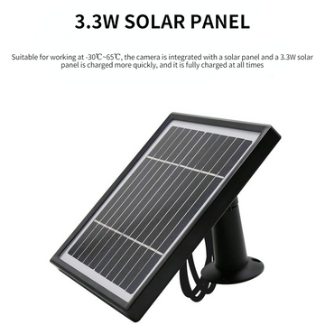 Additional Spare External 3.3W Solar Panel For Y9 4G Wi-Fi Security Camera