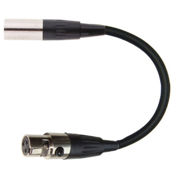 Shure Microphone Adapter 4 Pin Mini XLR Lavaliere Ear-Hook Headmic For Body Pack Transmitters