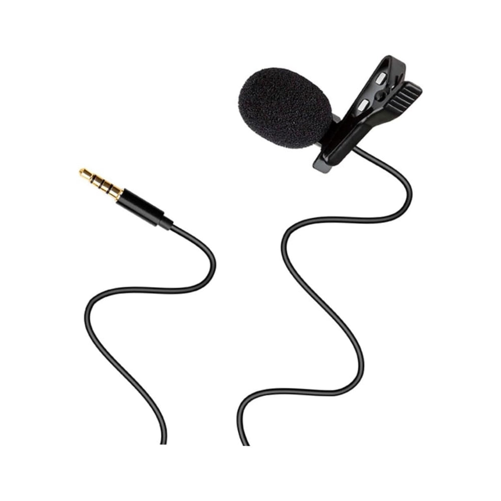 Professional Lavaliere Lapel Microphone Mini Clip On 3.5mm TRRS Jack Plug for Smartphone Tablet