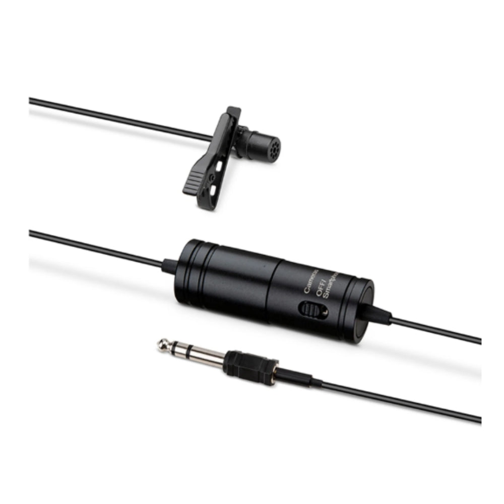 3.5mm TRRS and TRS Universal Lavaliere Microphone for Smartphone App & DSLR Video Camera