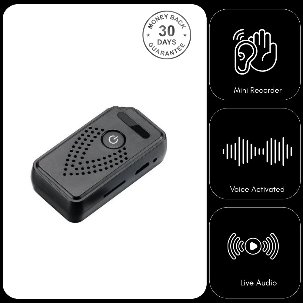 AR01 Wireless Wi-Fi Sound Recorder Listening Device Unlimited Range Live Audio Streaming Voice Activated Push Notification