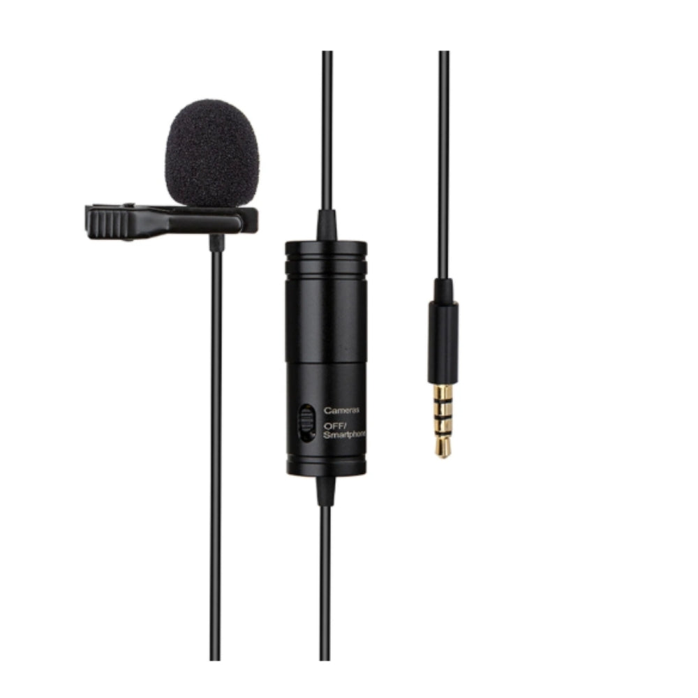 3.5mm TRRS and TRS Universal Lavaliere Microphone for Smartphone App & DSLR Video Camera