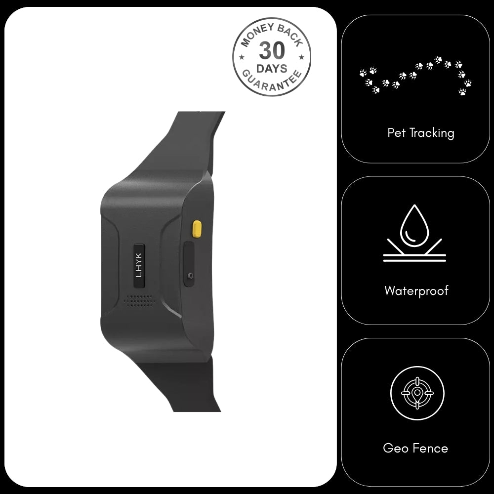 Pet Dog GPS Tracker in Neck Collar 4G LTE 14 Day Battery GEO Fence Alarm Notification Waterproof