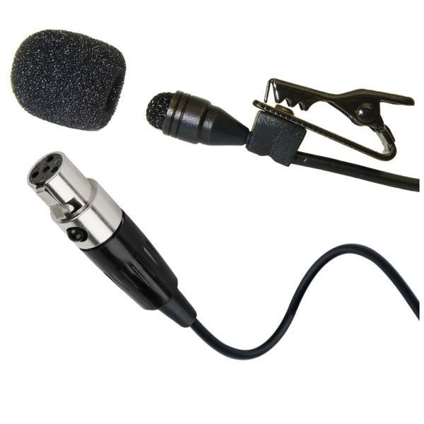 Professional Lavaliere Lapel Microphone for Wireless Body Pack Radio Transmitters Omnidirectional Condenser