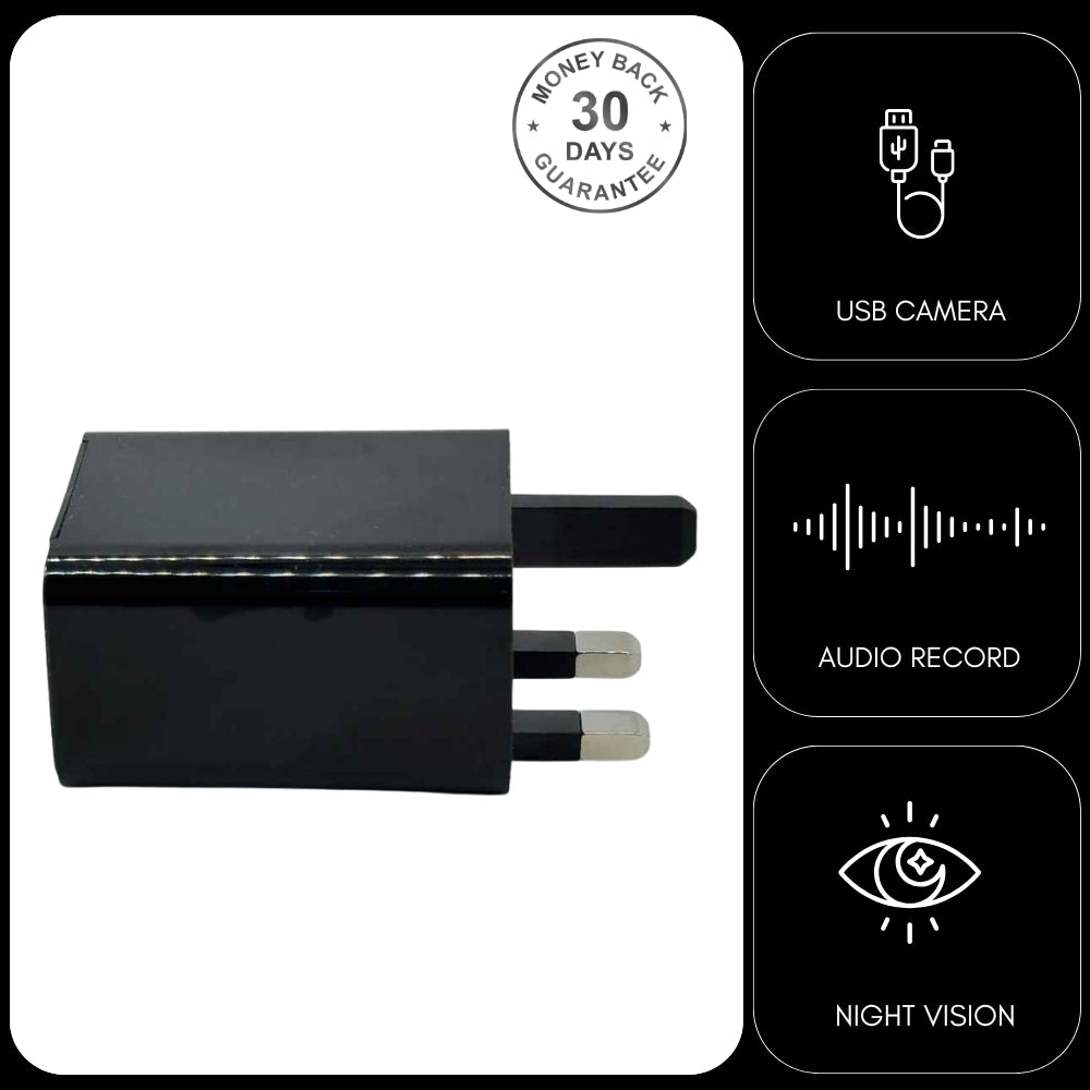 USB2.0 Phone Charger Camera 1080p HD Video Recorder with Night Vision and Audio