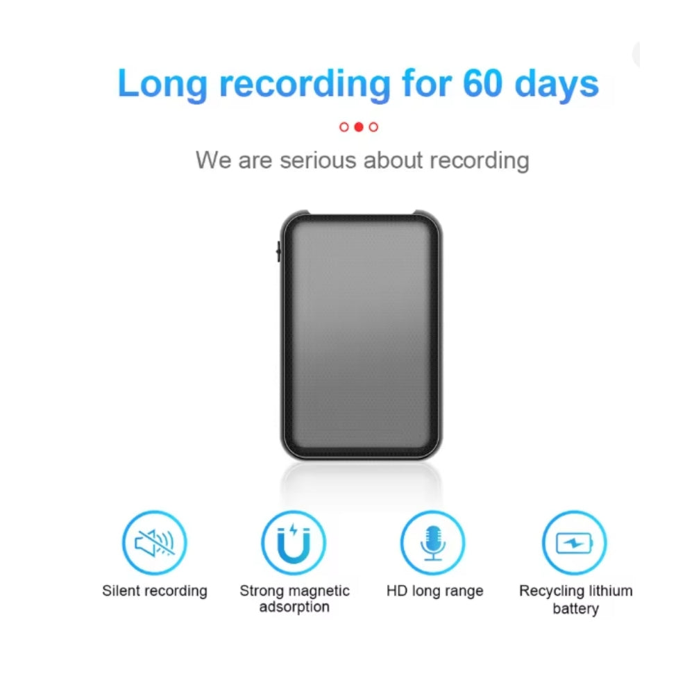 Q75 32GB Voice Recorder 1100 Hour Battery Sound Activated ADPCM High Definition Noise Reduction