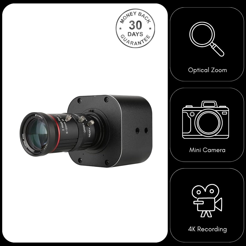 13MP Camera Wireless Wi-Fi UHD 4K Video Recorder 10x Optical Zoom Lens Miniature Size