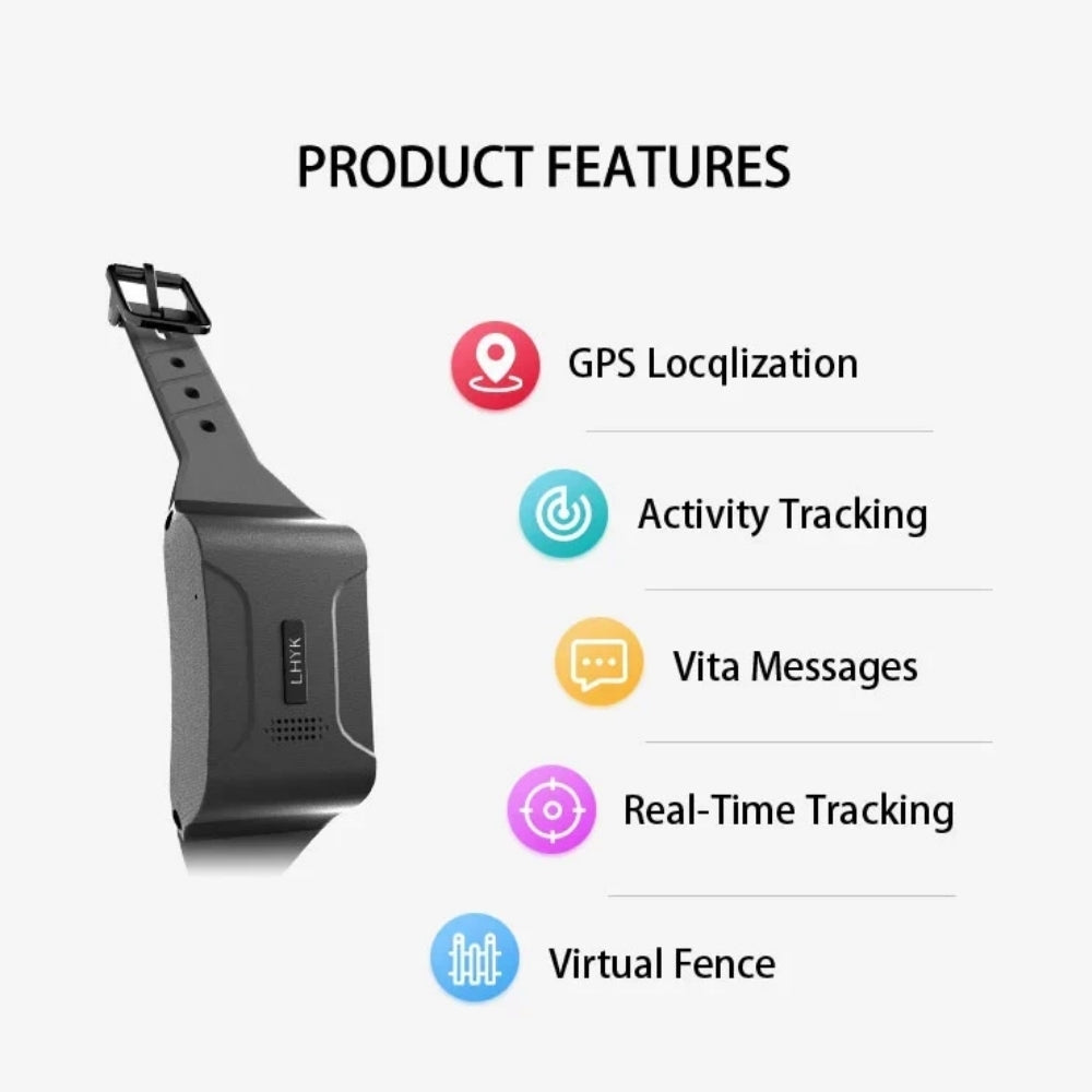 LK880 Pet Dog GPS Tracker in Neck Collar 4G LTE 14 Day Battery GEO Fence Alarm Notification Waterproof