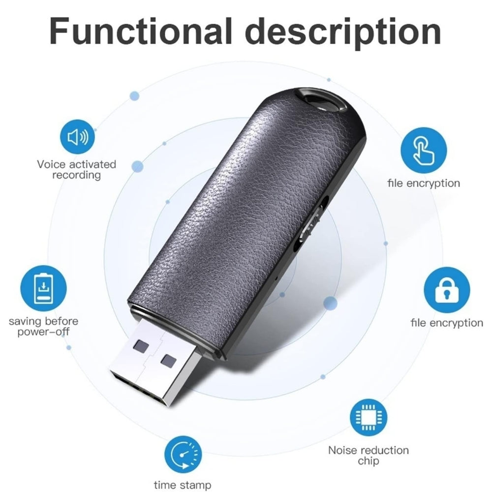 Q62V USB Voice Recorder Memory Stick Sound Activated 25 Hour Battery Digital .WAV Audio