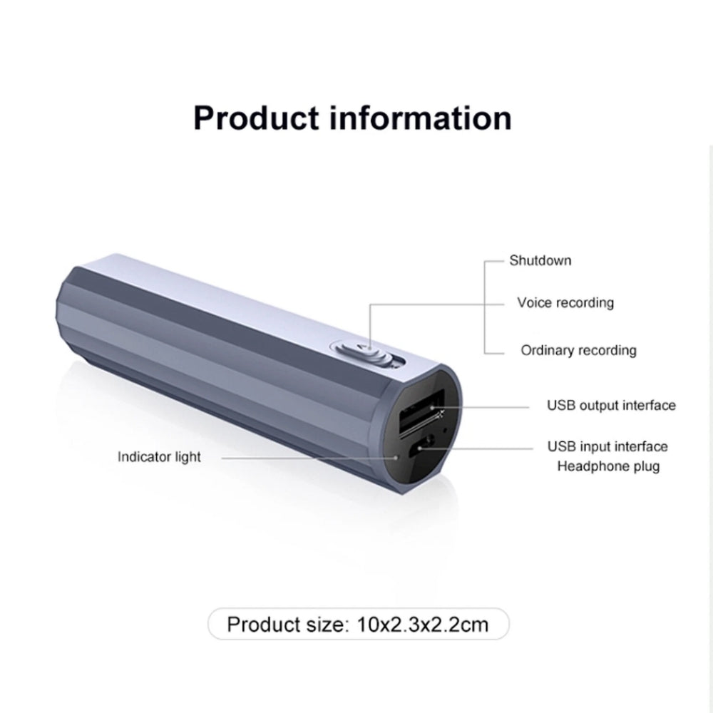 Q72 Sound Activated Recorder Long Battery Life (500 Hours) Magnetic Mount High Quality 1536kbps Bit Rate