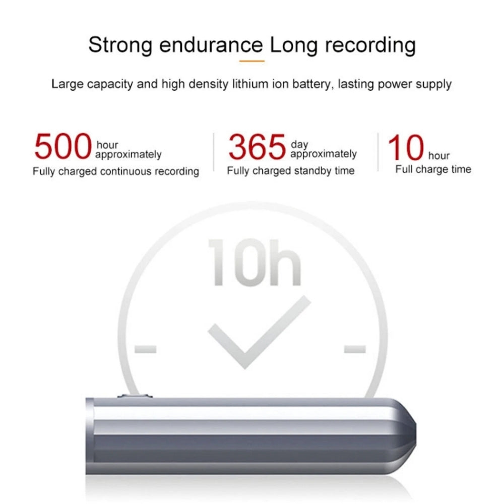 Q72 Sound Activated Recorder Long Battery Life (500 Hours) Magnetic Mount High Quality 1536kbps Bit Rate