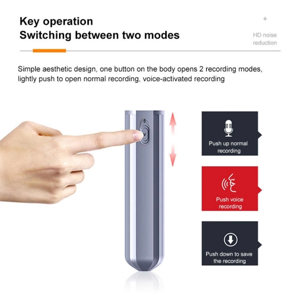 Q72 Sound Activated Recorder Long Battery Life (500 Hours) Magnetic Mount High Quality 1536kbps Bit Rate