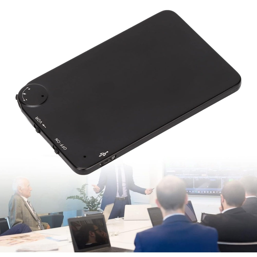 Credit Card Voice Recorder Sound Activated 8GB 90 Hour High Quality 1536kbps .WAV Audio