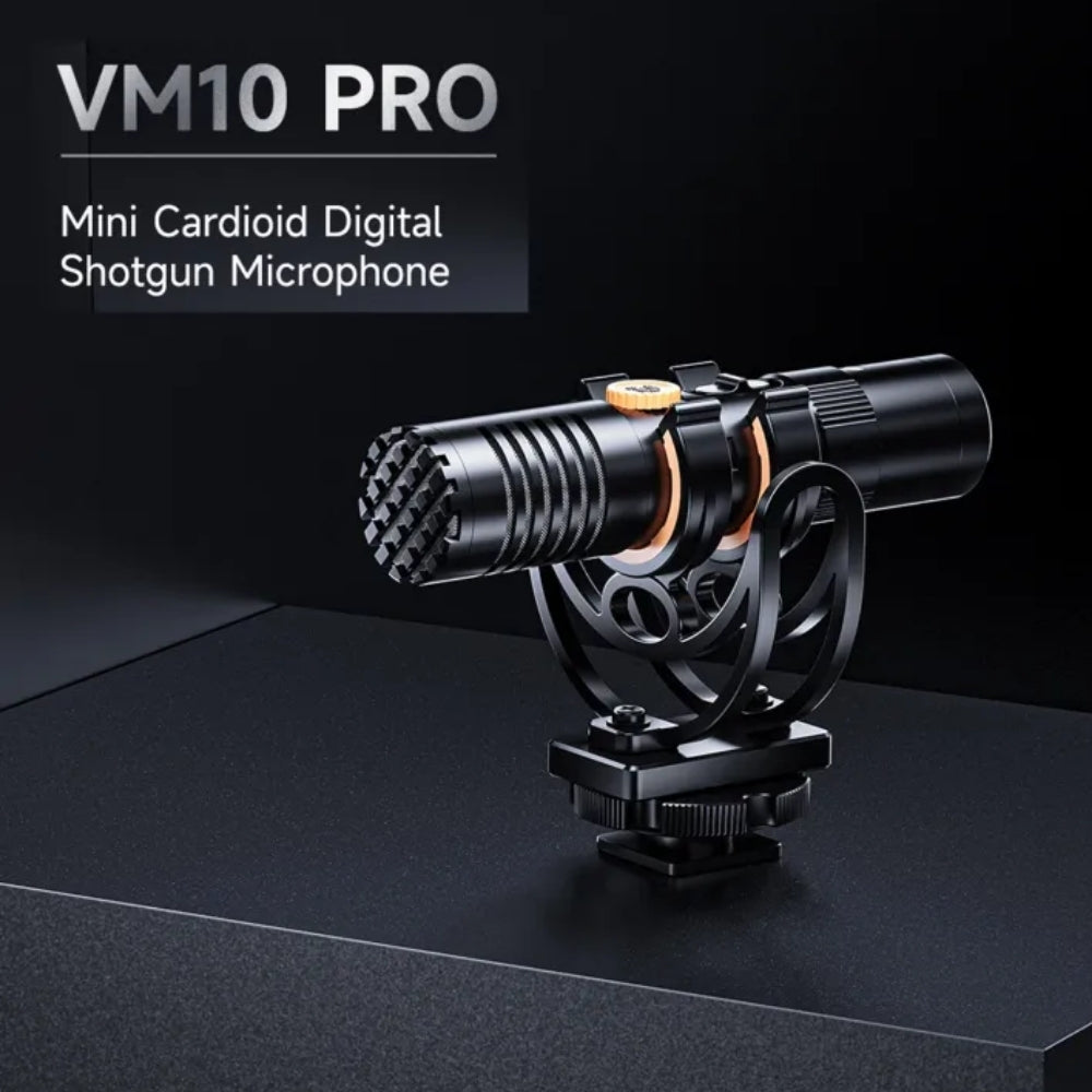 Comica VM10 PRO Mini Shotgun Microphone Super Cardioid Condenser Built In Recorder for Smartphone Camera Laptop Tablet Video Recording for Vlogging Live Streaming Interviews