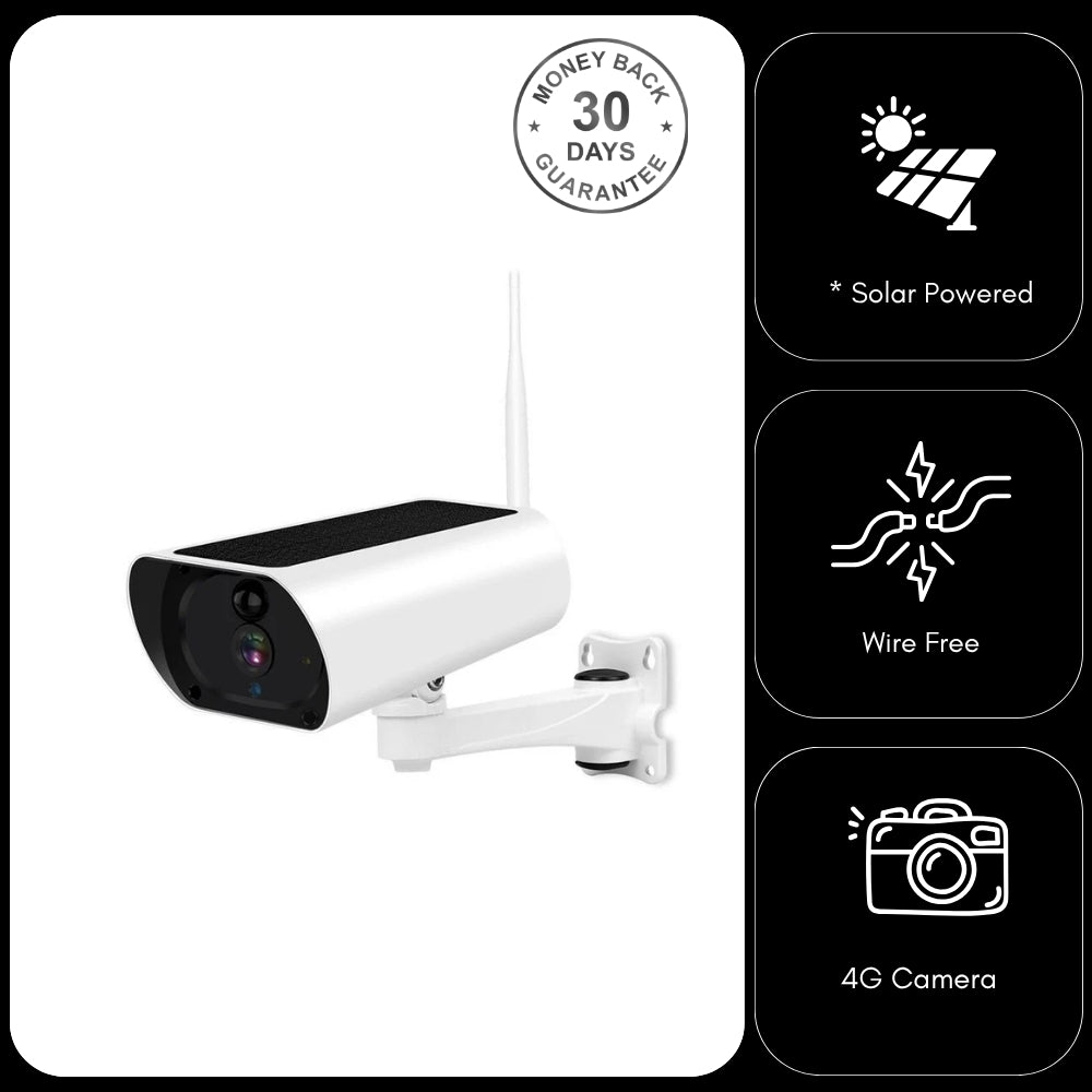 4G Solar Power Camera 1080p HD Video Recorder uBox App Push Notification Alert