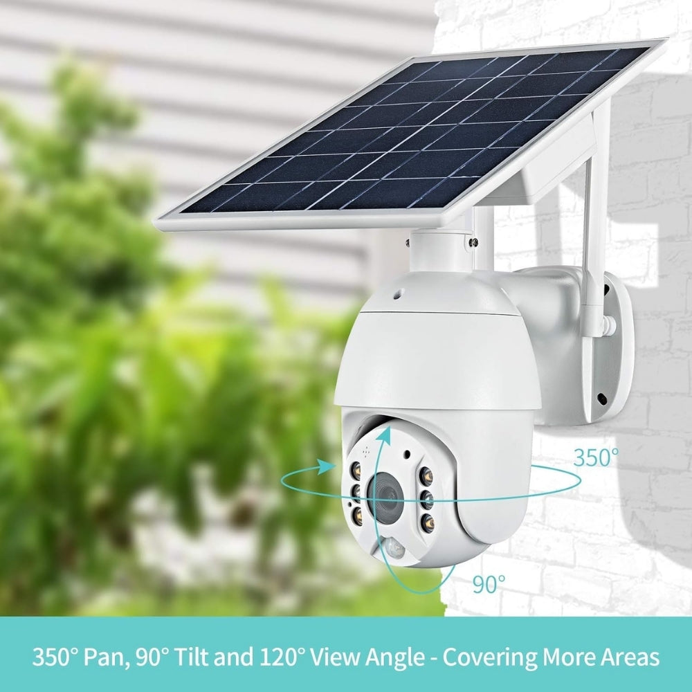 Solid Metal 4G Solar Camera Pan Tilt Zoom PTZ Wireless CCTV Video 2 Way Audio Night Vision