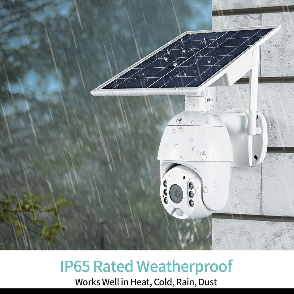 Solid Metal 4G Solar Camera Pan Tilt Zoom PTZ Wireless CCTV Video 2 Way Audio Night Vision