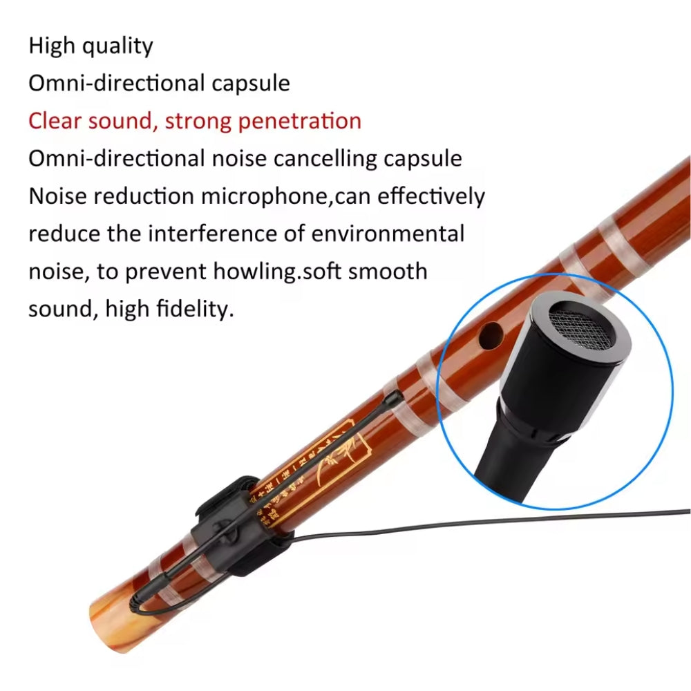 KM-G150-4 Wireless Flute and Clarinet Microphone System Flexible Strap On Instrument Mic