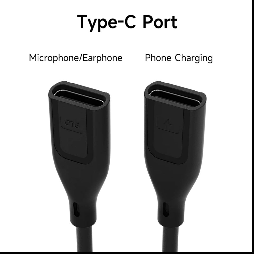 Comica DUC-LN Type-C to Lightning Connector 2-in-1 Adapter Cable for Charging and External Microphone Audio