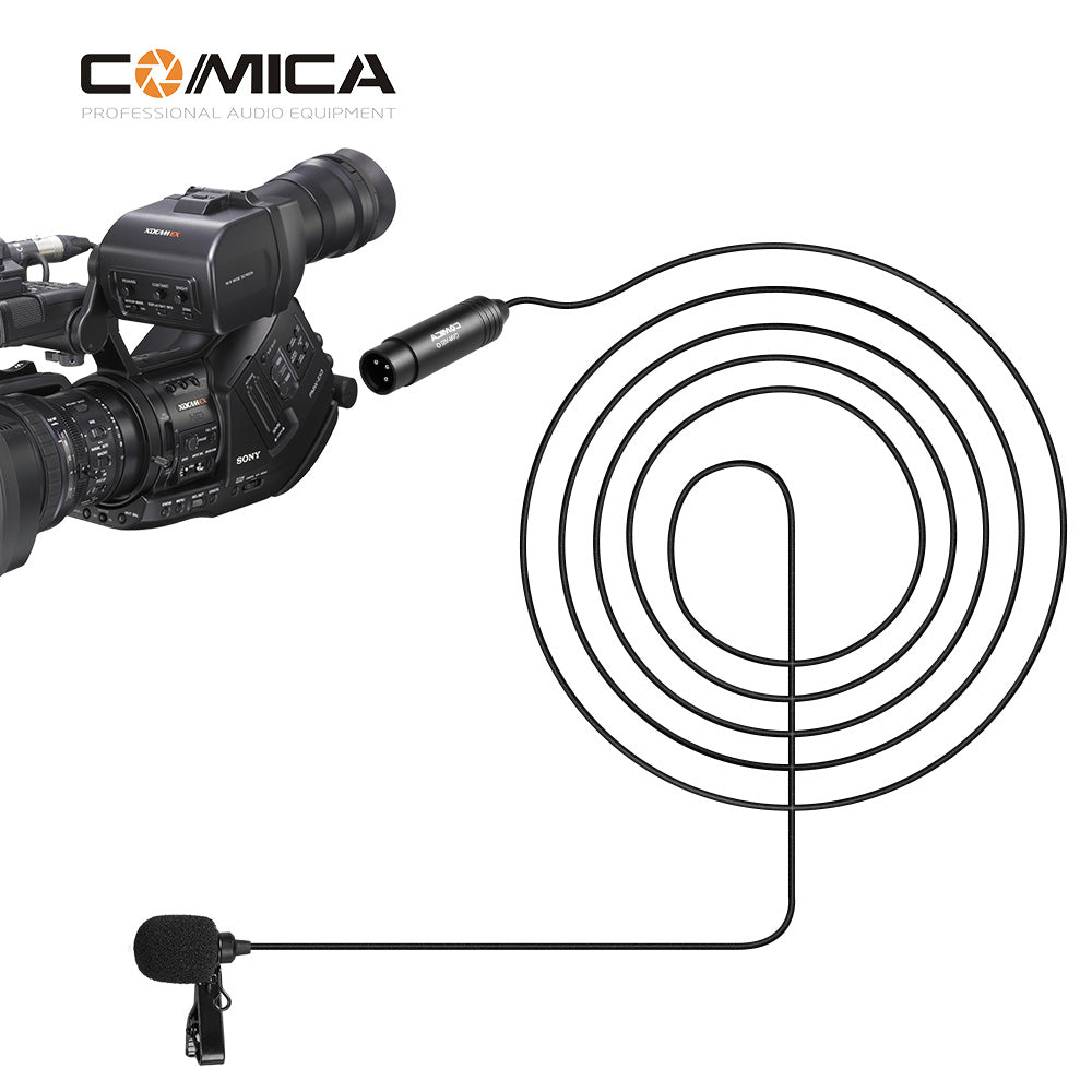 Comica XLR Microphone 48v Phantom Power Lavaliere Omnidirectional or Unidirectional