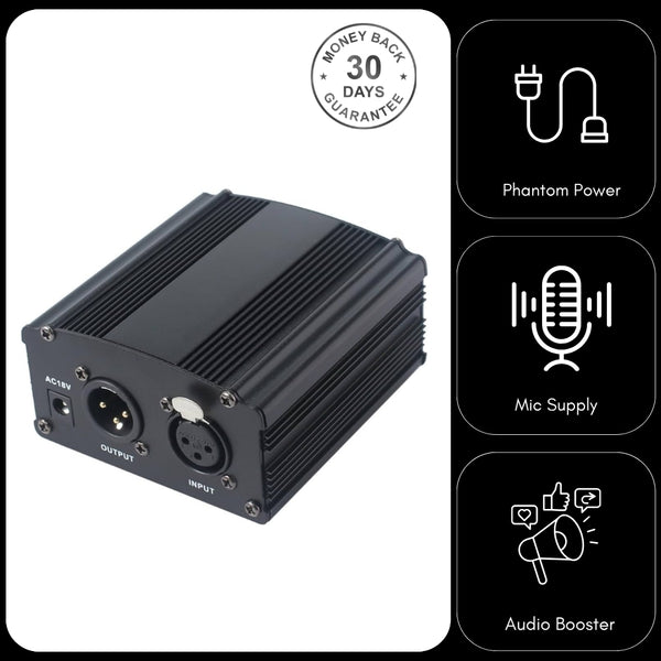Single Channel Mini 48V Power Supply For Phantom Powered Condenser Microphone