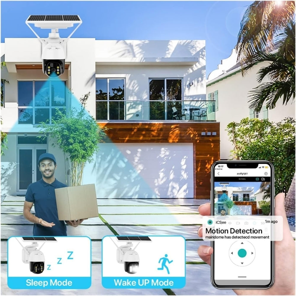 Camhipro 4G Solar Powered Camera PTZ Wireless 1080p Video Recorder CCTV Outdoor Security