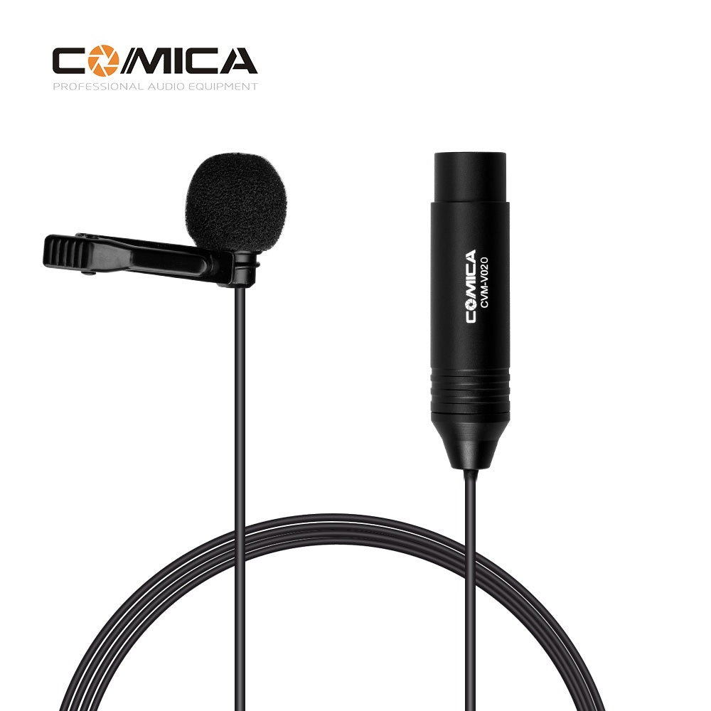 Comica XLR Microphone 48v Phantom Power Lavaliere Omnidirectional or Unidirectional