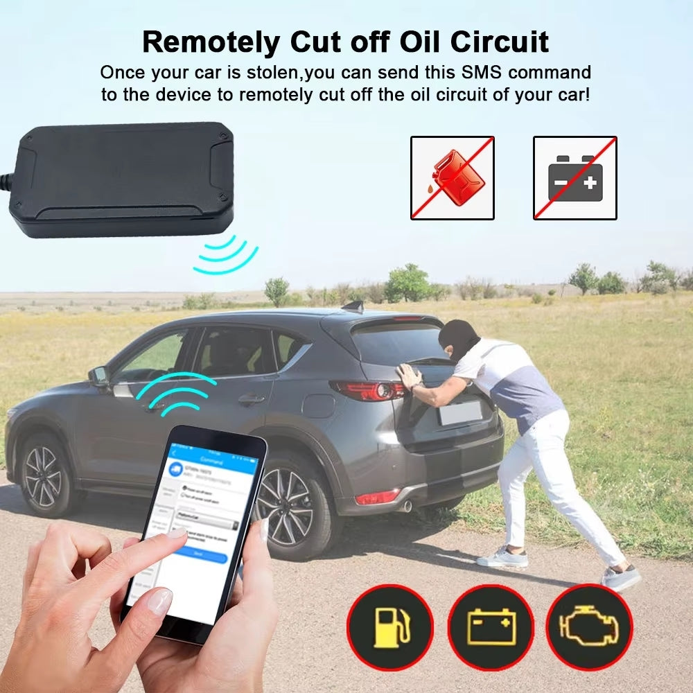 LK960 4G GPS Tracker Car Engine Cut Off Motion Vibration Geo-Fence Push Notification Alerts