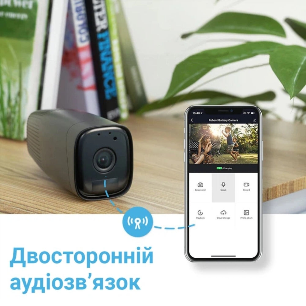6 Month Battery Power Wire Free Wireless Wifi Video Camera Recorder 2 Way Audio Ubox App