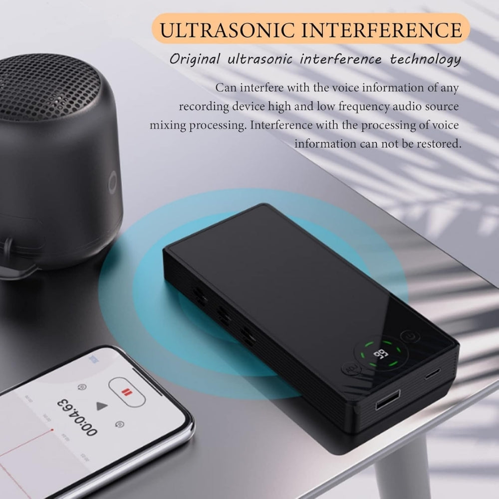 F-10 Portable Anti Recording Ultrasonic Sound Wave Generator Stop Microphone Recorder  Eavesdropping  Listening Device