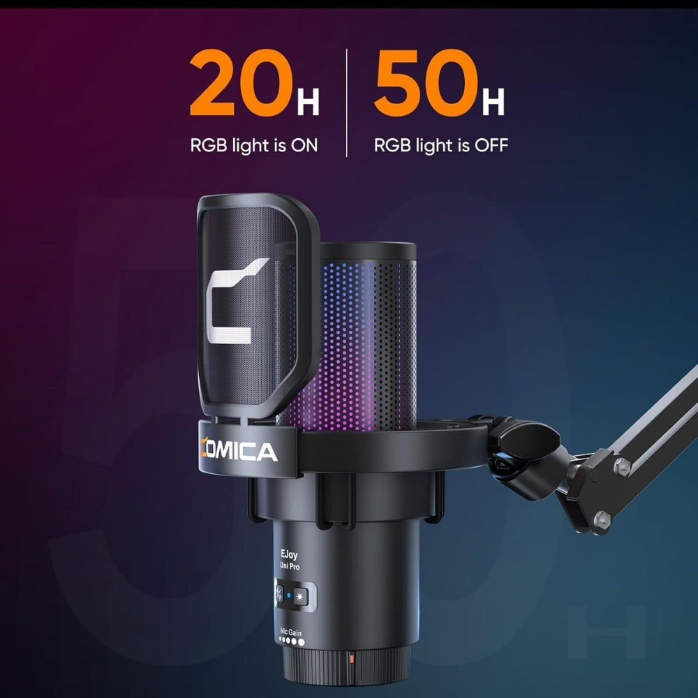 Comica Studio Condenser Microphone eJoy Wireless USB for Podcast Streaming YouTube Vocal Recording Gaming