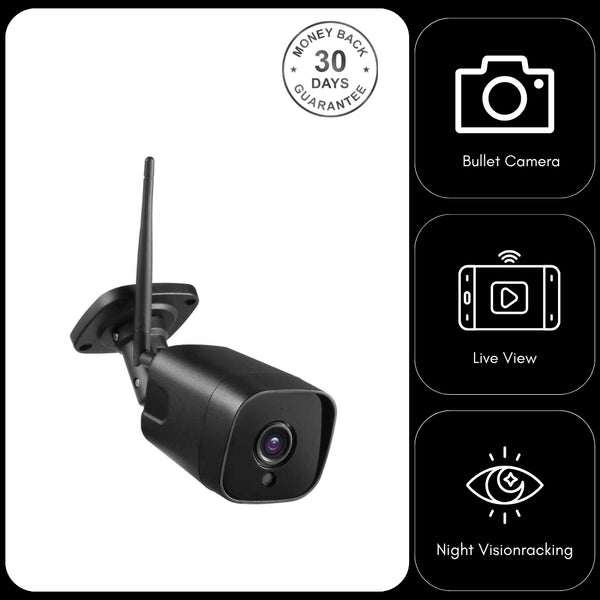 4G CCTV Static Bullet Camera Fixed Focus 3.6mm Lens CamHi Pro App Live View Video Recording Night Vision
