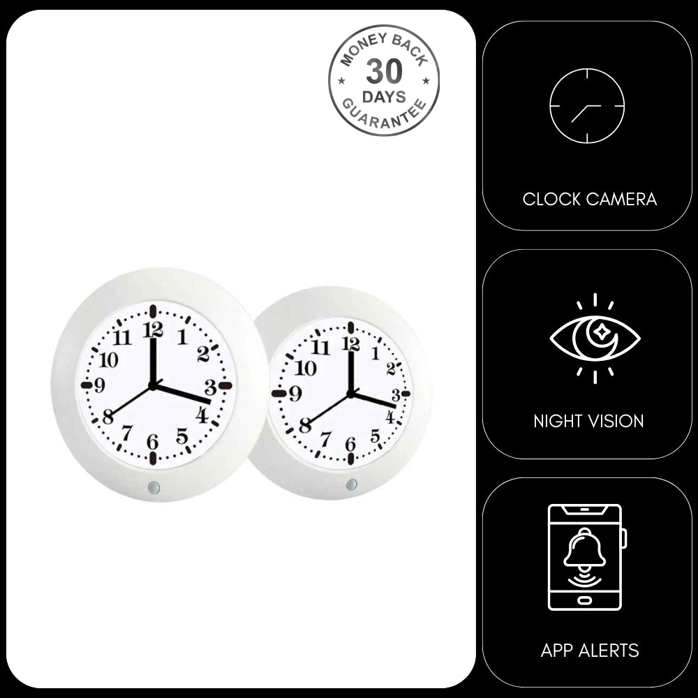 Wall Clock Security Camera PIR Motion Detection Video Recorder 1080p HD Ultra Long Battery Standby