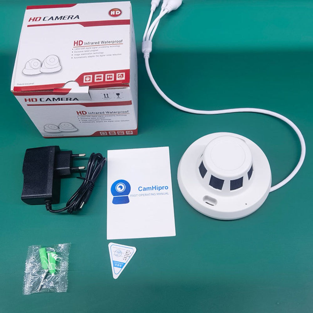 Wireless 4G Camera in Smoke Alarm 5MP 4K UHD Video Recorder Live View on CamHi Pro App
