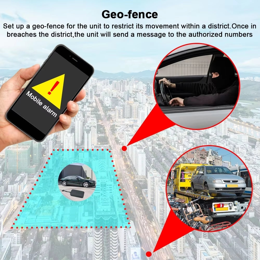 LK960 4G GPS Tracker Car Engine Cut Off Motion Vibration Geo-Fence Push Notification Alerts