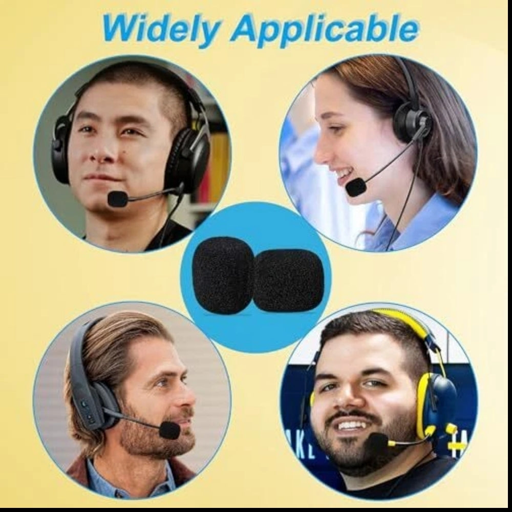 Pulse Black Foam Windshields High Density for Ear-Hook Headset Microphones 2.5mm Diameter Pack of 5