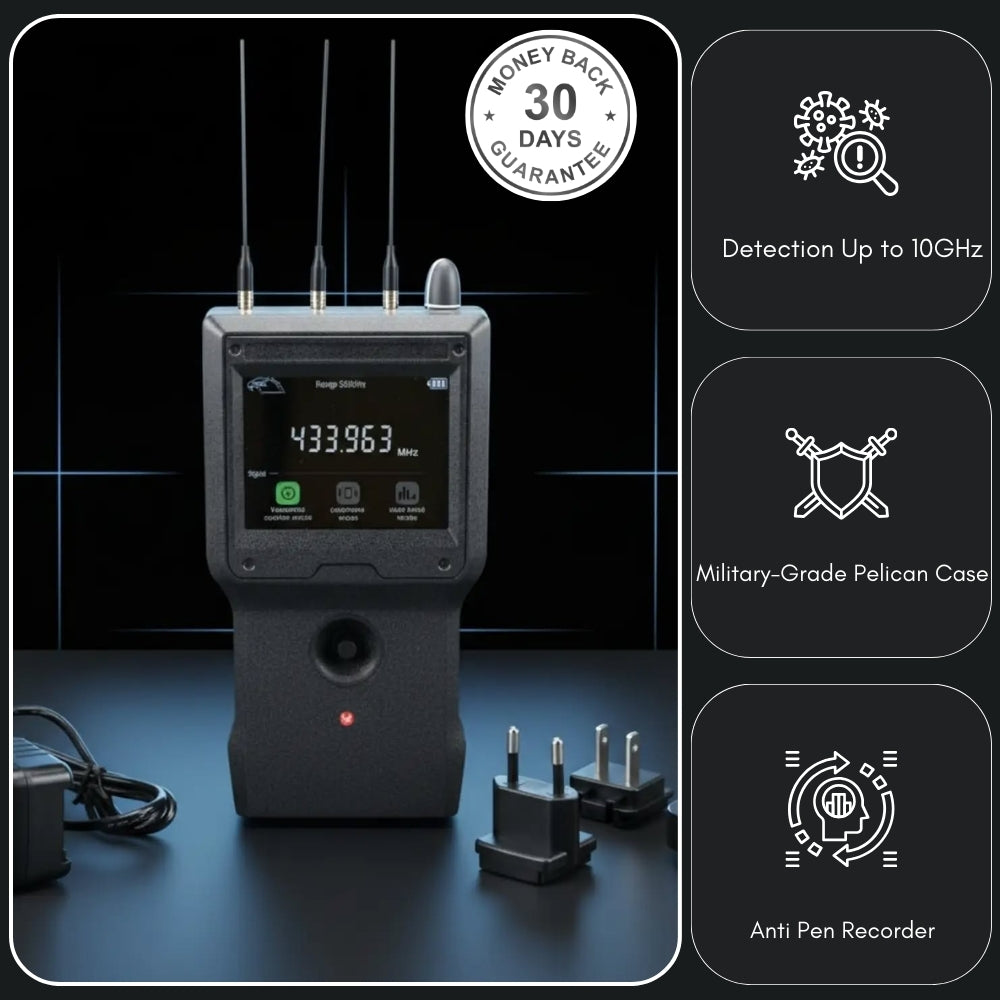 Hawksweep D8000 Plus RF Bug Detector 10,000 mHz TSCM Professional Sweeper for GSM Bug 4G Tracker WIFI Camera