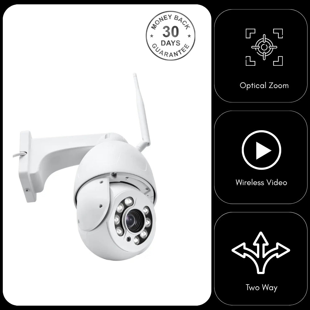 Wireless Wi-Fi 5MP PTZ 30x Optical Zoom CCTV Dome Camera Auto Human Tracking 100M Night Vision
