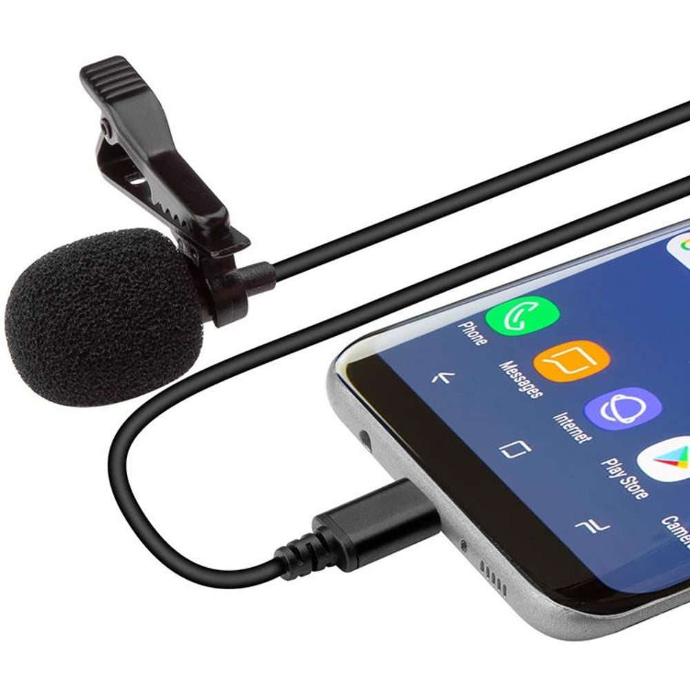 Type-C Lavaliere Microphone for iPhone iPad Android and Tablet 2m 4m and 6m Cable Length
