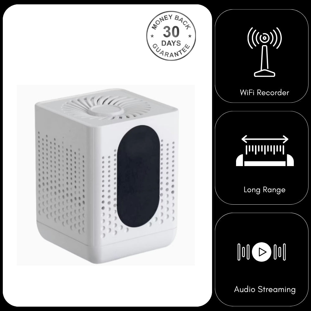 AR07 Wireless Wi-Fi Audio Recorder Sound Activated 7 Months Battery Unlimited Range Audio Listening Download