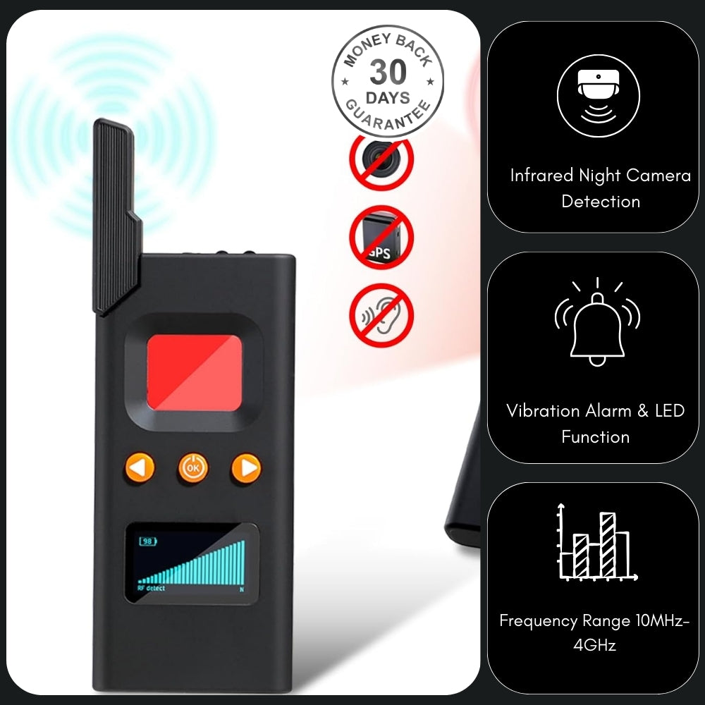 RFD-618 Signal Detector Anti-Spy Camera GPS Tracker Finder Infrared Scanner Signal Detection