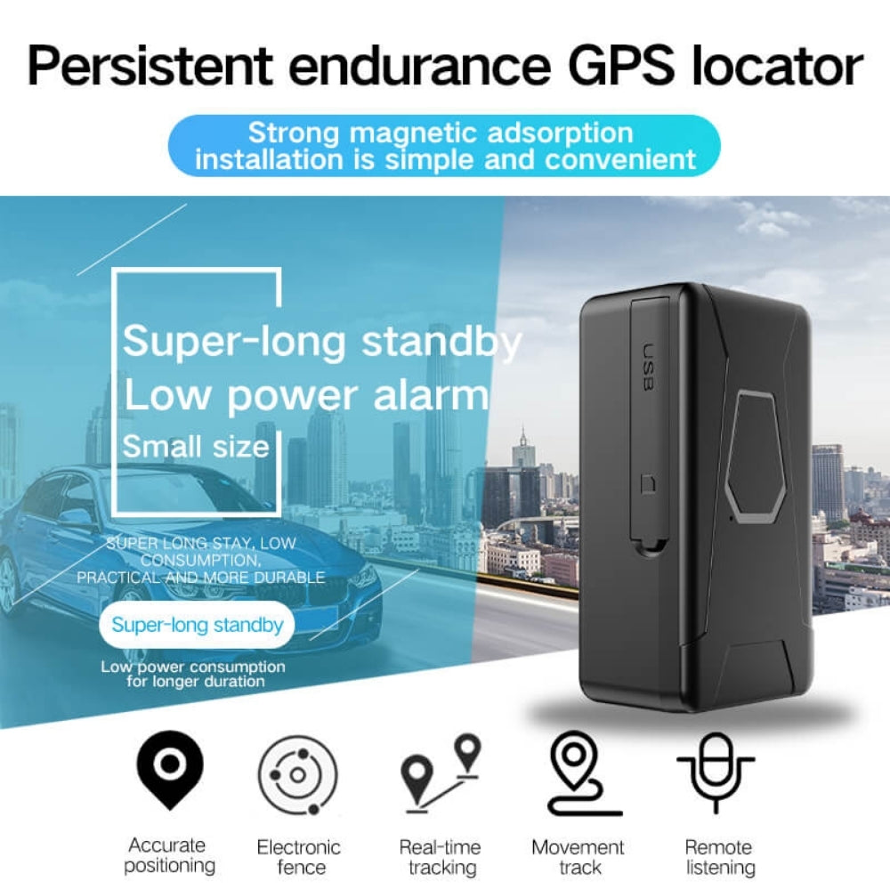 PG10 Mini Magnetic GPS Tracker Live Historical Track Audio Monitor 1 Month Battery Geo Fence Push Alerts