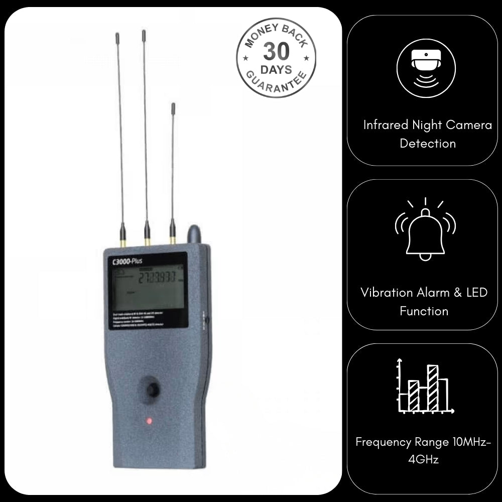 Hawksweep HS-C3000 Plus Handheld Frequency Counter RF Detector 10Ghz Wideband Bug Sweep Tracker Finder
